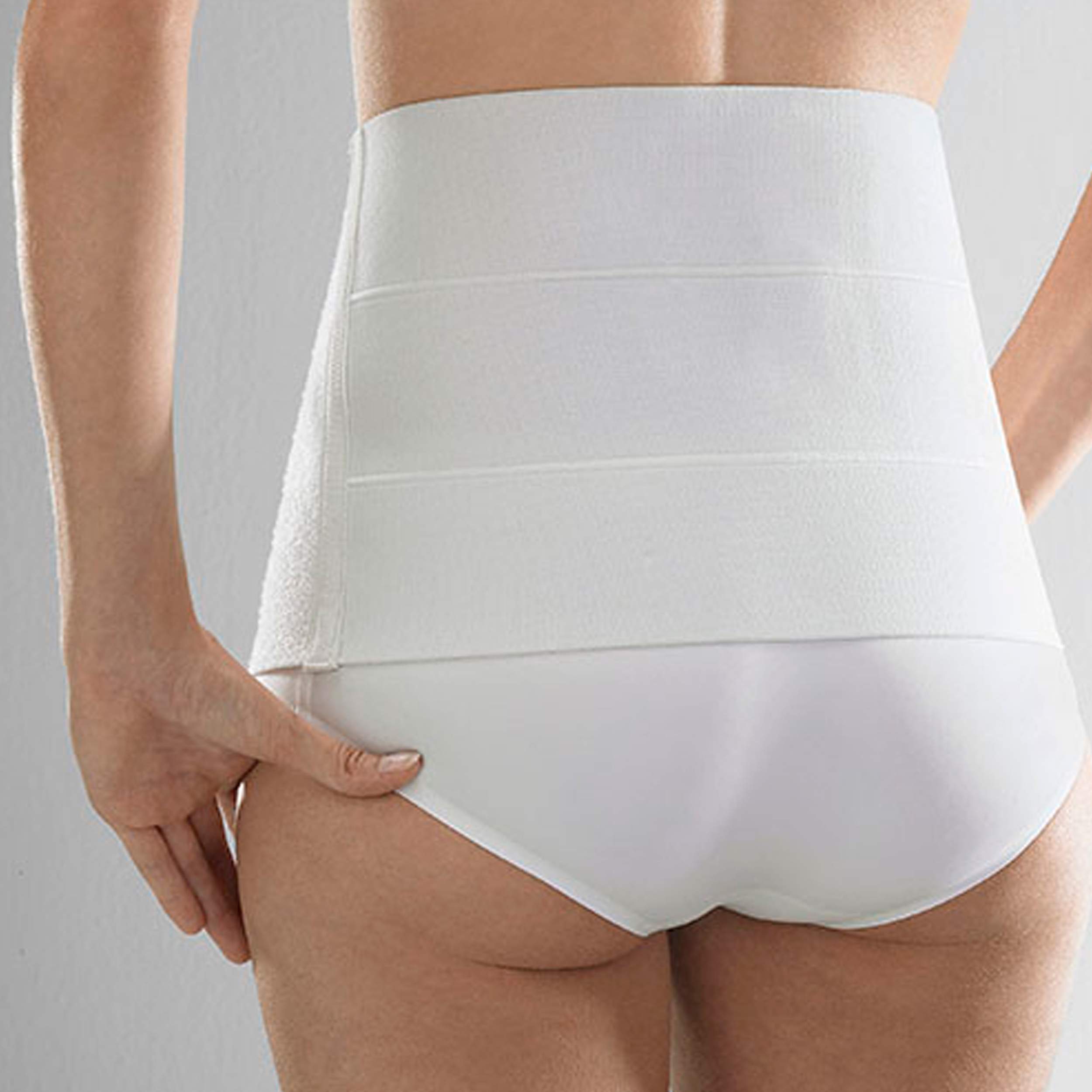 Faja Abdominal 3 Bandas blanca de 23 cm - Imagen 2