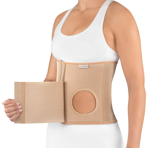 Faja OSTOMIZADO con Orificio + Placa de Refuerzo y Banda para tapar bolsa COL-247, de ORLIMAN
