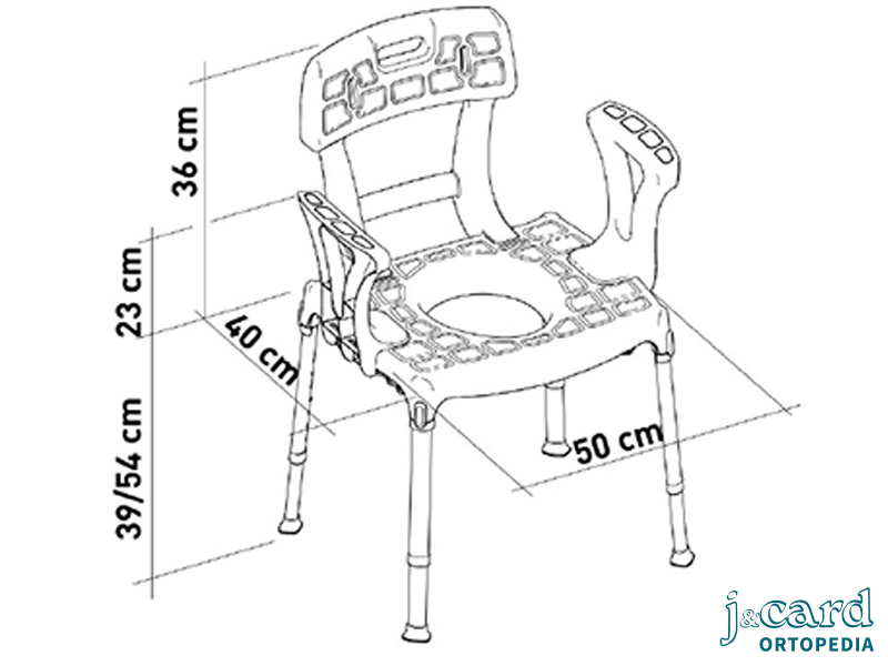 Silla con inodoro PORTOFINO 3 en 1