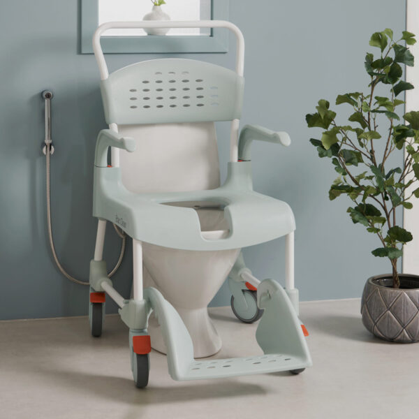 Silla de ducha y wc CLEAN, con abertura delantera