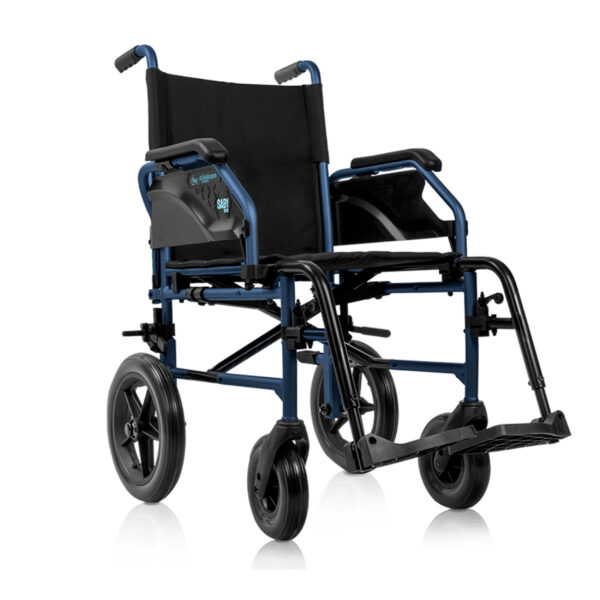 Silla de ruedas manual no autopropulsable plegable