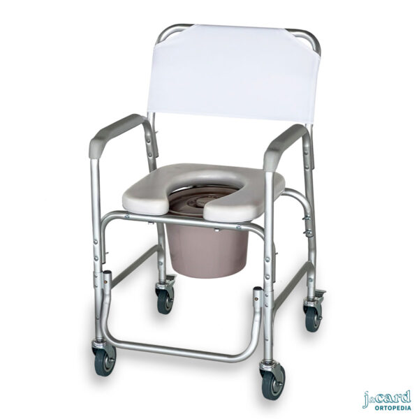 Silla para ducha y wc, asiento en forma de U
