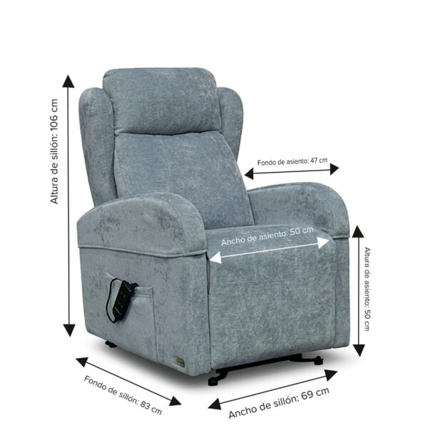 Sillón Relax Power Lift Gisbert POWER LIFT 2 MOTORES + CARRO DE DESPLAZAMIENTO